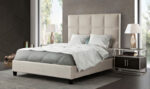 Sand Fabric Devon Low Profile Bed By Diamond Sofa - Image 9