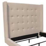 Sand Fabric Madison Avenue Low Profile Bed By Diamond Sofa - Image 3