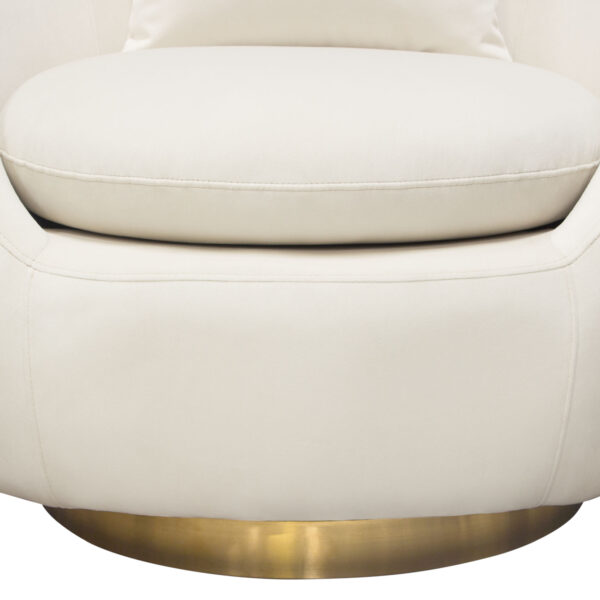 Light Cream Celine Swivel Chair By Diamond Sofa - Image 5