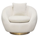 Light Cream Celine Swivel Chair By Diamond Sofa - Image 2