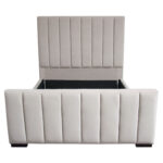 Light Gray Velvet Venus Low Profile Bed By Diamond Sofa