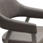 Gray Brushed Stainless Steel Adele Dining Chair Set of 2 By Diamond Sofa - Image 5