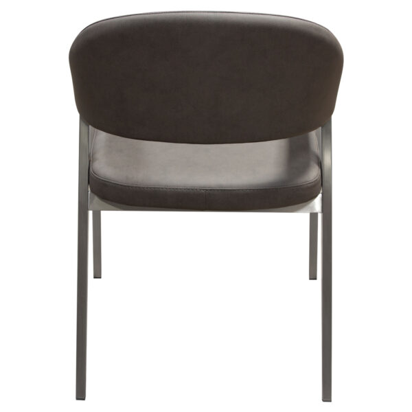 Gray Brushed Stainless Steel Adele Dining Chair Set of 2 By Diamond Sofa - Image 4