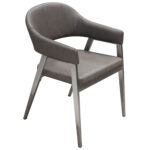 Gray Brushed Stainless Steel Adele Dining Chair Set of 2 By Diamond Sofa - Image 3