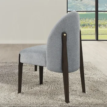 Clayten Side Chair in Gray Fabric Set of 2 By ACME