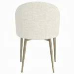Cora White Fabric Side Chair Set of 2 By ACME - Image 3