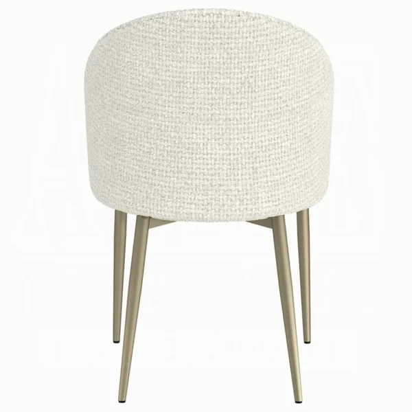 Cora White Fabric Side Chair Set of 2 By ACME - Image 3