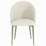Cora White Fabric Side Chair Set of 2 By ACME - Image 2