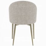 Cora Champange Fabric Side Chair Backview