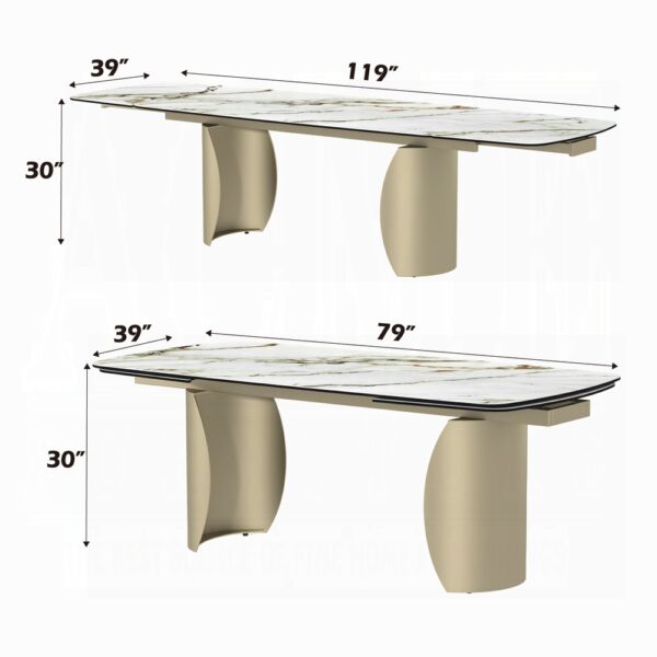 Cora Dining Table Ceramic Top Dimensions