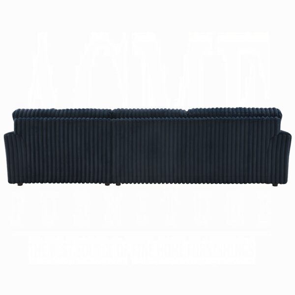 Breton Blue Corduroy Sectional Sofa w/4 Pillows LV04400 By ACME - Image 4