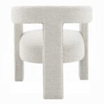 Lomas Beige Boucle Side Chair Backview