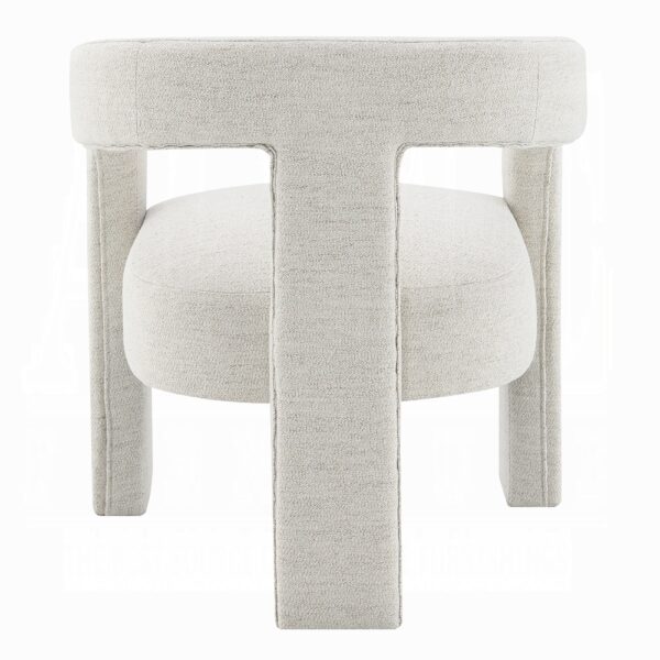 Lomas Beige Boucle Side Chair Backview