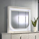 Laveda Pearl White Mirror with LED with Dresser