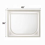 Laveda Pearl White Mirror with LED Dimensions