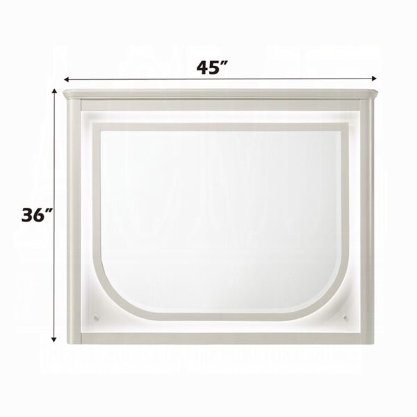 Laveda Pearl White Mirror with LED Dimensions