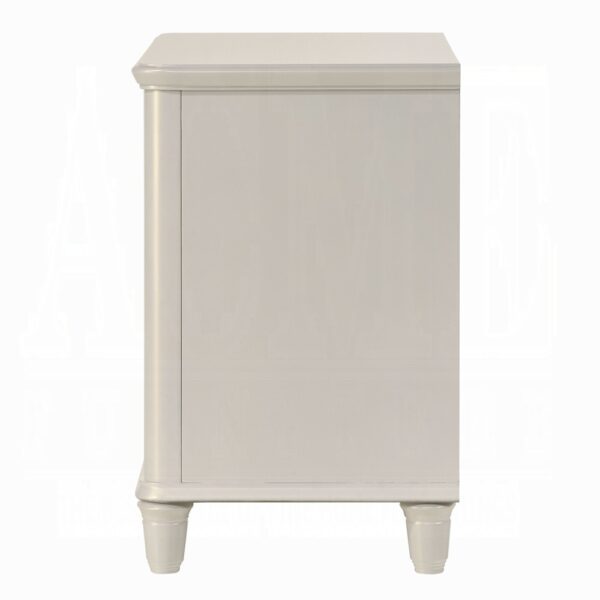 Laveda Pearl White Nightstand