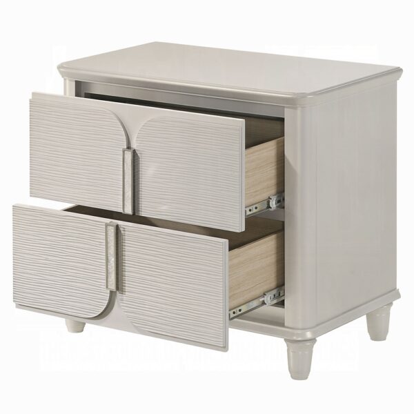 Laveda Pearl White drawers Nightstand