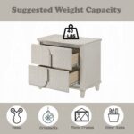 Laveda Pearl White Nightstand Details