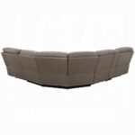 Kantu Brown Leather Motion Sectional Sofa Backview