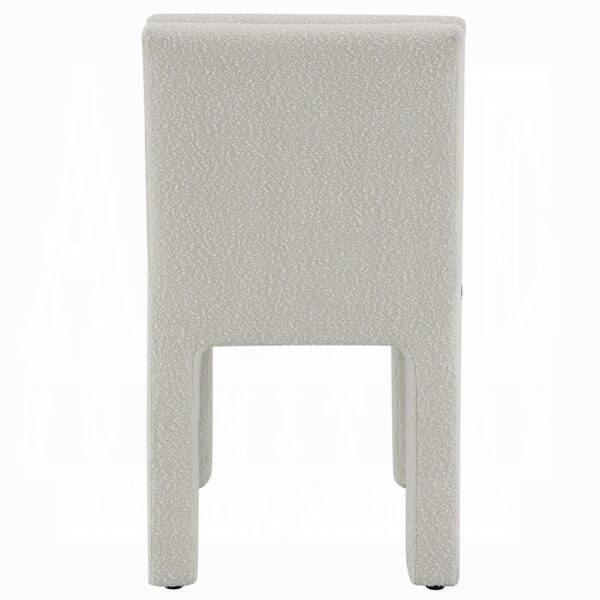 Hettie Beige Boucle Side Chair Backview