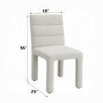 Hettie Beige Boucle Side Chair Dimensions