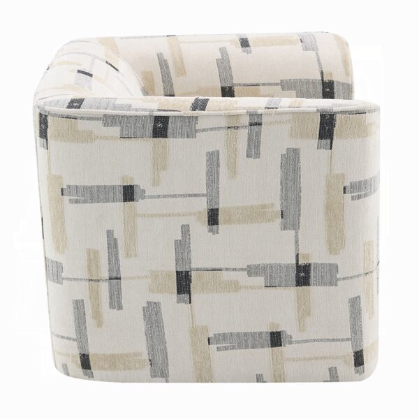 Darya Pattern Fabric Swivel Chair