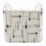 Darya Beige Fabric Swivel Chair Backview