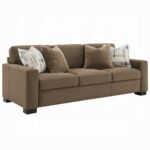 Darya Brown Suede Fabric Sofa