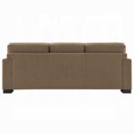 Darya Brown Suede Fabric Sofa Backview
