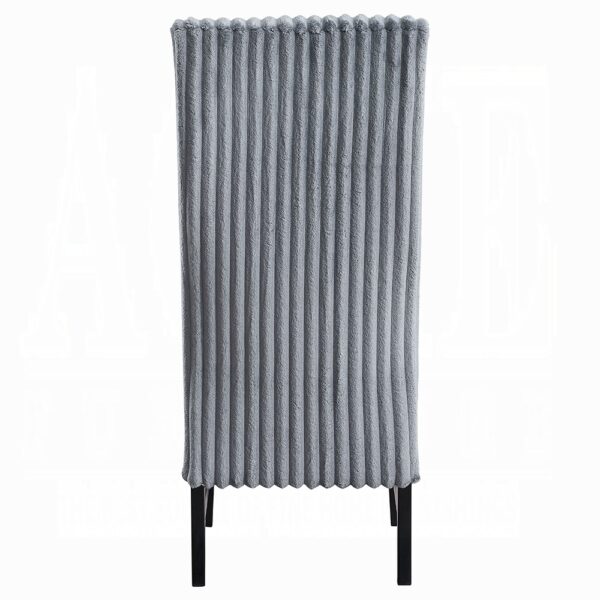 Kini Gray Corduroy Side Chair Backview