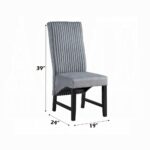 Kini Gray Corduroy Side Chair Dimensions