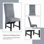 Kini Gray Corduroy Side Chair Details