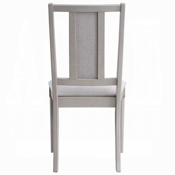 Marta Beige Linen Side Chair Backview