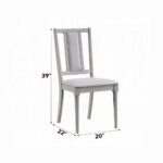 Marta Beige Linen Side Chair Dimensions
