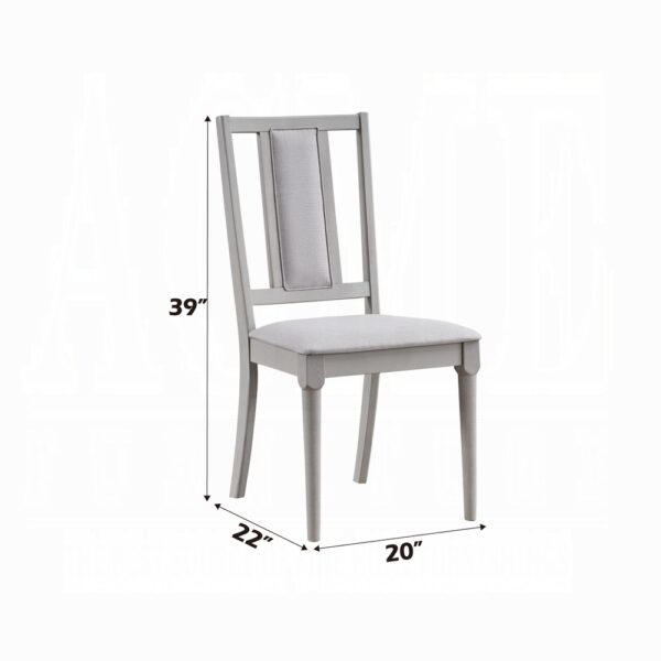 Marta Beige Linen Side Chair Dimensions