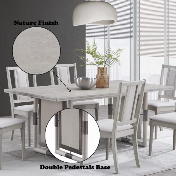 Marta Natural Dining Table DN04310 By ACME - Image 5