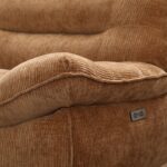 Emmy Orange Chenille Sectional Sofa Details