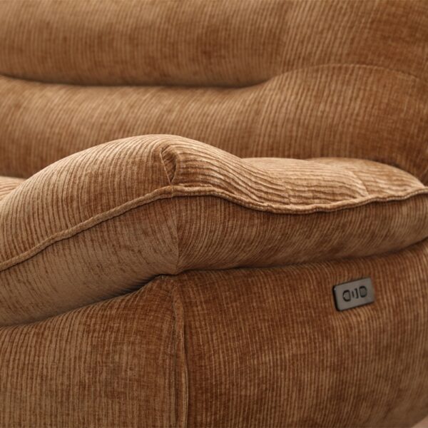 Emmy Orange Chenille Sectional Sofa Details