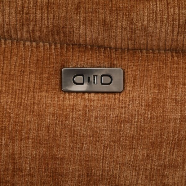 Emmy Power Motion Orange Chenille Sectional Sofa Type C