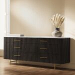 Clayten Espresso Dresser Marble Top