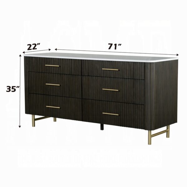 Clayten Espresso Dresser Marble Top Dimensions