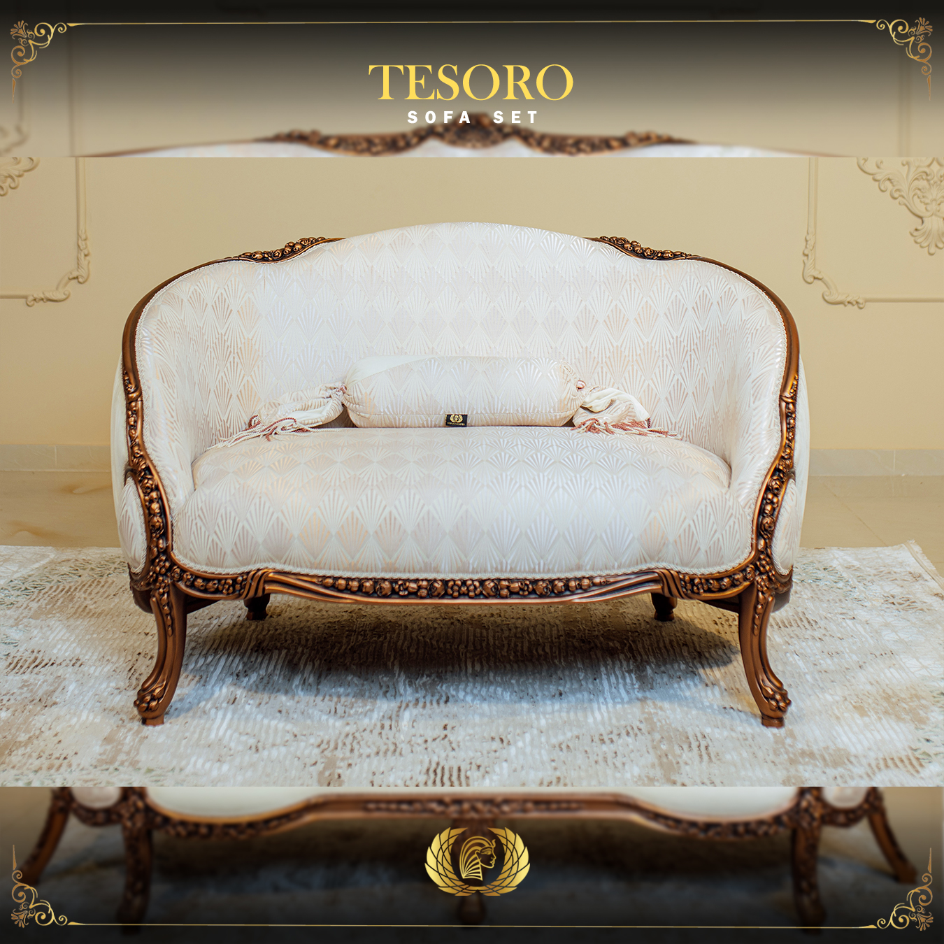 Handmade Copper Metallic Tesoro Bench | Mobilia Cleopatra 3 tesoro-banket-3