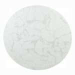 Clayten Round Dining Table with White Marble Top