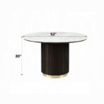 Clayten Round Dining Table with White Marble Dimensions