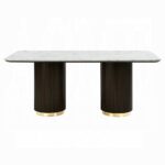Clayten Dining Table with White Marble