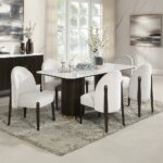 Clayten Rectangular Dining Table with White Marble Top DN03940 By ACME - Image 5