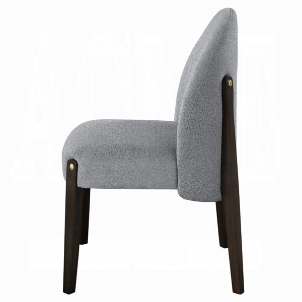 Clayten Side Chair in Gray Fabric Set of 2 By ACME - Image 3