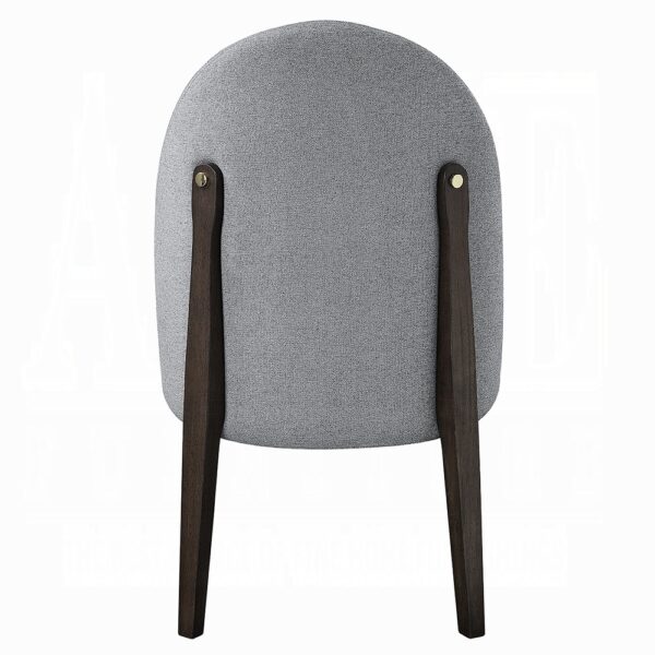 Clayten Side Chair in Gray Fabric Set of 2 By ACME - Image 4