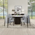 Clayten Side Chair in Gray Fabric Set of 2 By ACME - Image 7